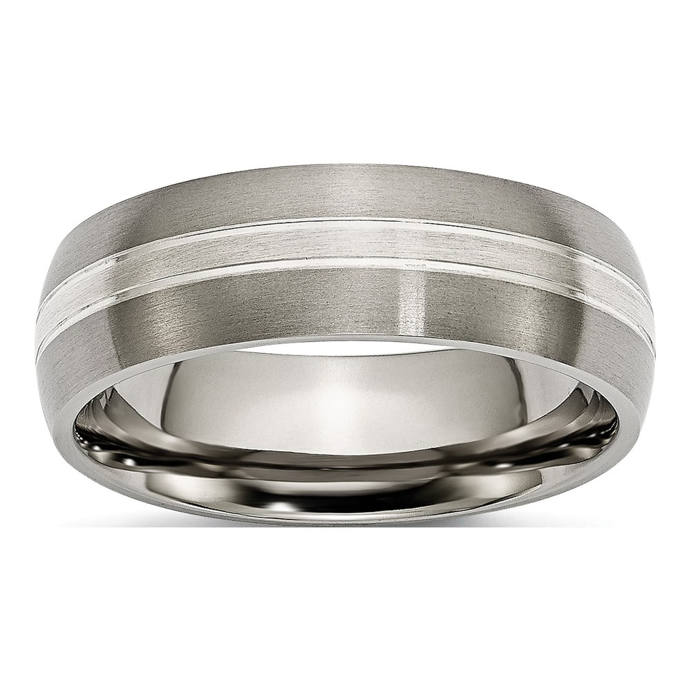Titanium 5mm Grooved Wedding Band