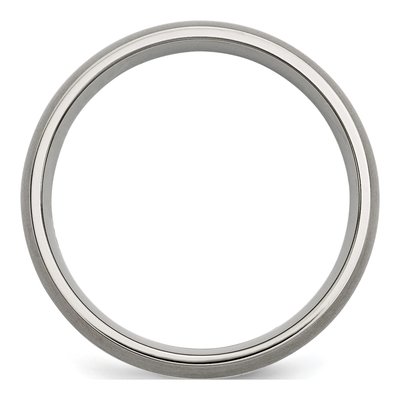 Titanium & Sterling Silver 6mm Wedding Band – view 4