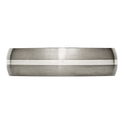 Titanium & Sterling Silver 6mm Wedding Band – view 5