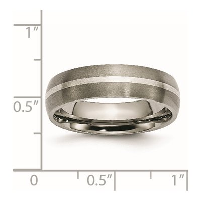 Titanium & Sterling Silver 6mm Wedding Band – view 8