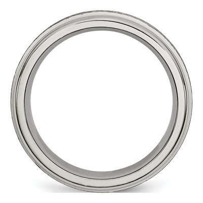 Titanium 6mm Grooved Comfort-Fit Wedding Band – view 3