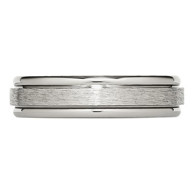 Titanium 6mm Grooved Comfort-Fit Wedding Band – view 4
