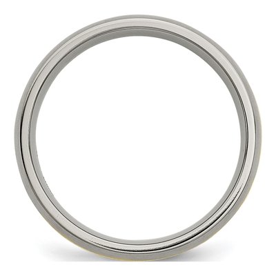 Titanium & 14K Gold 6mm Wedding Band – view 4