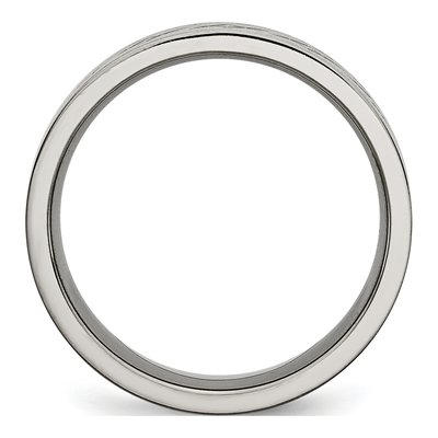 Titanium 8mm Cross Wedding Band – view 4