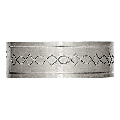 Titanium 8mm Cross Wedding Band – view 5
