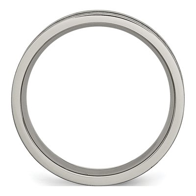Titanium 6mm Black Enamel Wedding Band – view 4