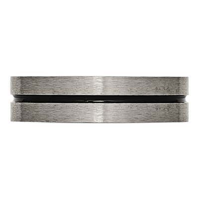Titanium 6mm Black Enamel Wedding Band – view 5