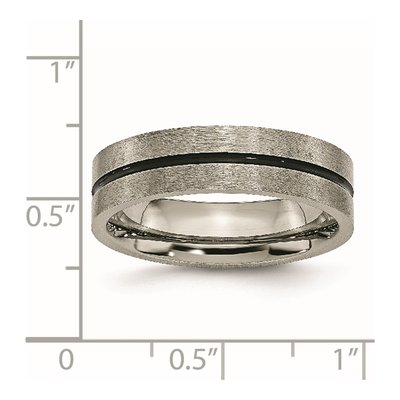 Titanium 6mm Black Enamel Wedding Band – view 8