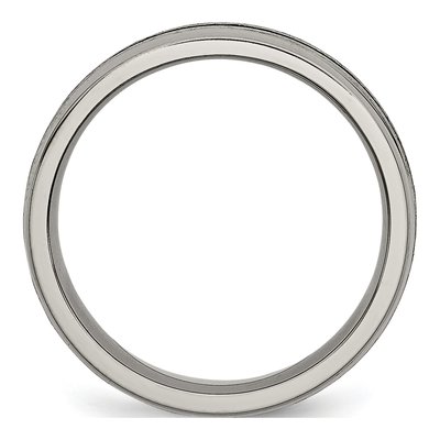 Titanium 6mm Black Enamel Wedding Band – view 4