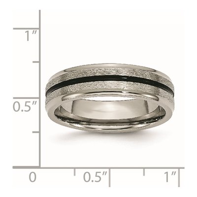 Titanium 6mm Black Enamel Wedding Band – view 8