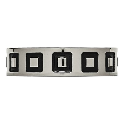 Titanium 6mm Black Enamel Flat Wedding Band – view 4