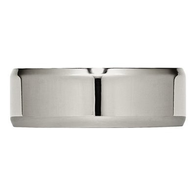 Titanium 8mm Beveled Comfort-Fit Wedding Band – view 6