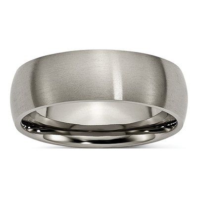 Titanium 7mm Half Round Comfort-Fit Wedding Band