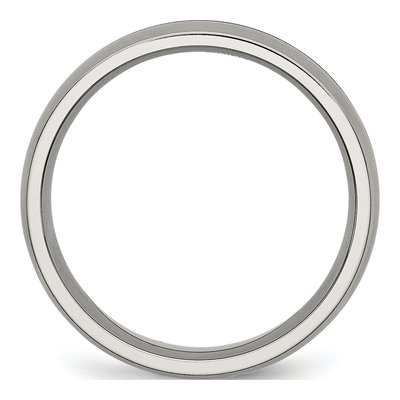 Titanium 6mm Grooved Wedding Band – view 4