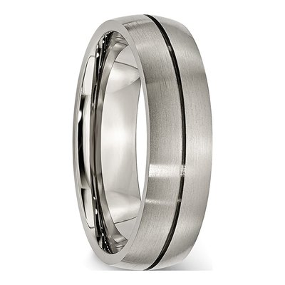 Titanium 6mm Grooved Wedding Band – view 6
