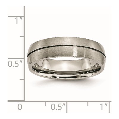 Titanium 6mm Grooved Wedding Band – view 8