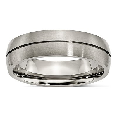 Titanium 6mm Grooved Wedding Band