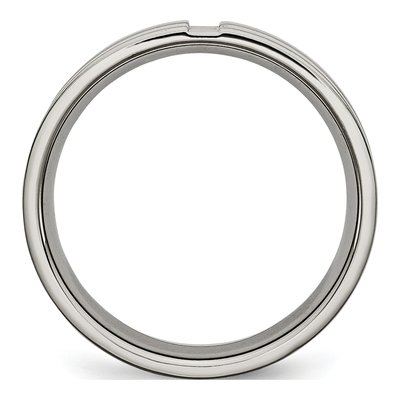 Titanium 6mm Grooved Wedding Band – view 3