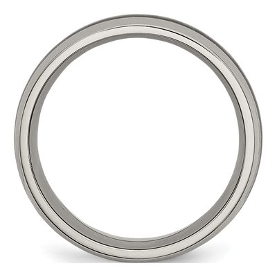 Titanium 8mm Black Carbon Fiber Comfort-Fit Wedding Band – view 5