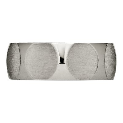 Titanium 8mm Faceted Wedding Band – view 4