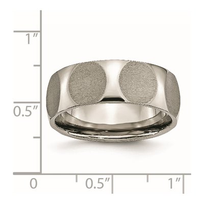 Titanium 8mm Faceted Wedding Band – view 7