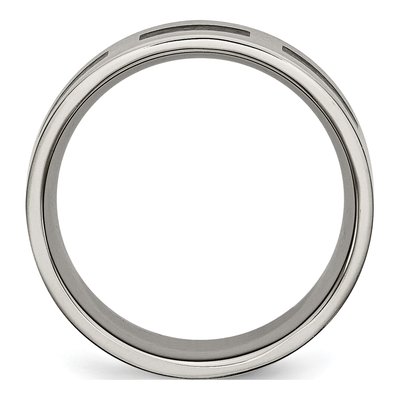 Titanium 8mm Black Rubber Wedding Band – view 3