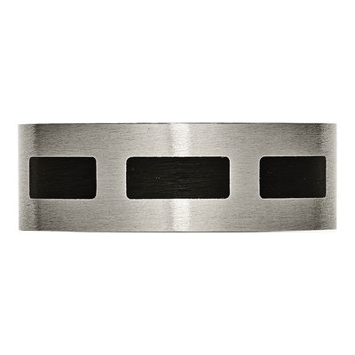 Titanium 8mm Black Rubber Wedding Band – view 5