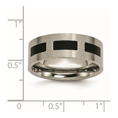 Titanium 8mm Black Rubber Wedding Band – view 8