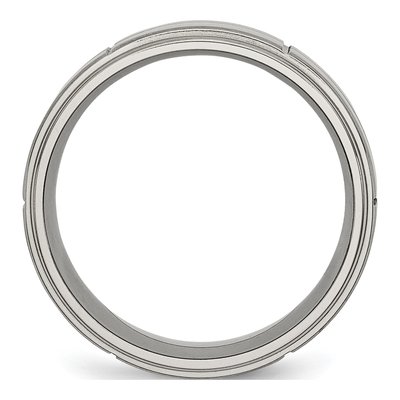 Titanium 8mm Center Comfort-Fit Wedding Band – view 3