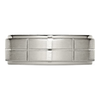 Titanium 8mm Center Comfort-Fit Wedding Band – view 4