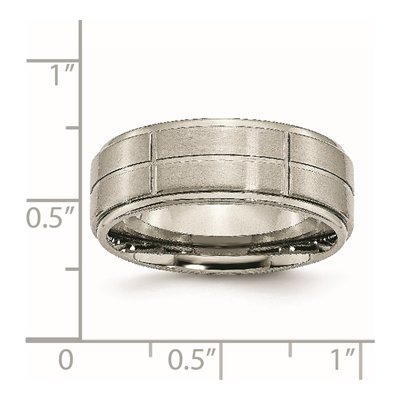 Titanium 8mm Center Comfort-Fit Wedding Band – view 7