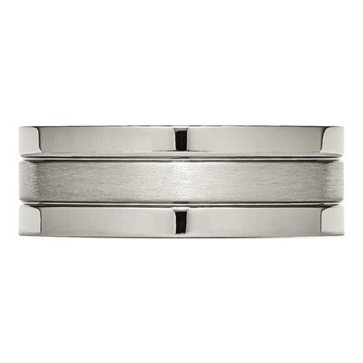 Titanium 8mm Grooved Wedding Band – view 5