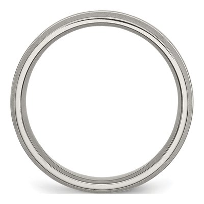 Titanium 6mm Grooved Wedding Band – view 4