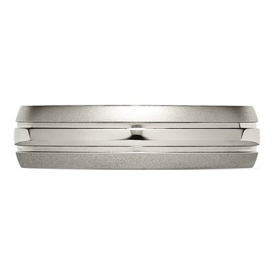 Titanium 6mm Grooved Wedding Band – view 5