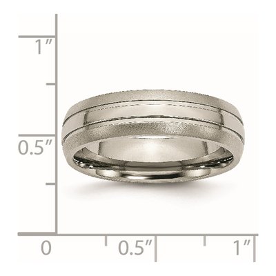 Titanium 6mm Grooved Wedding Band – view 8