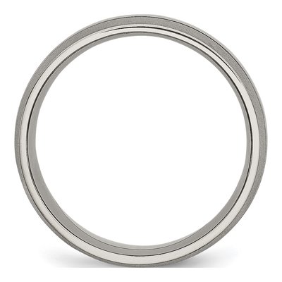 Titanium 8mm Grooved Wedding Band – view 4