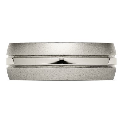 Titanium 8mm Grooved Wedding Band – view 5