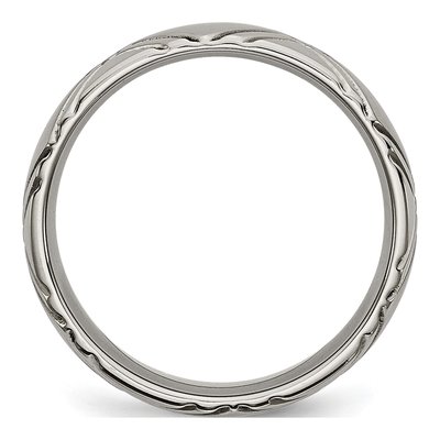 Titanium 6mm Criss-Cross Wedding Band – view 4