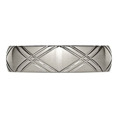 Titanium 6mm Criss-Cross Wedding Band – view 5