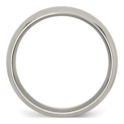 Titanium 6mm Grooved Comfort-Fit Wedding Band – view 4