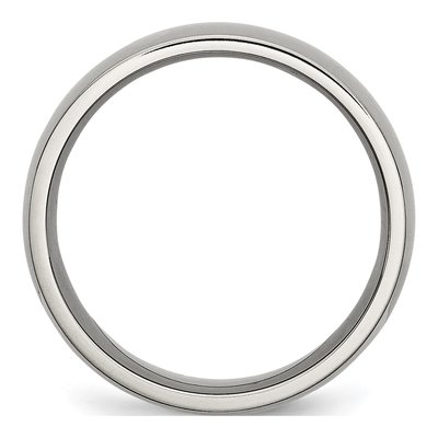 Titanium 8mm Half Round Comfort-Fit Wedding Band – view 4