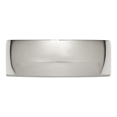 Titanium 8mm Half Round Comfort-Fit Wedding Band – view 6