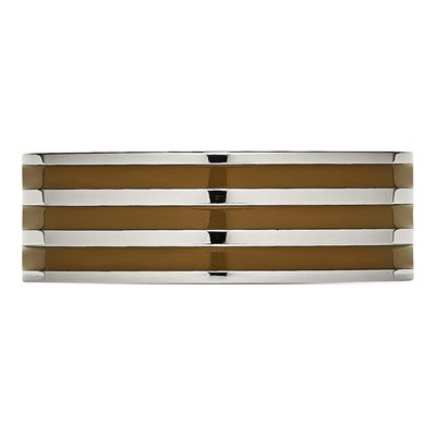 Titanium Brown Enamel Striped 8mm Flat Band | Chisel – view 4