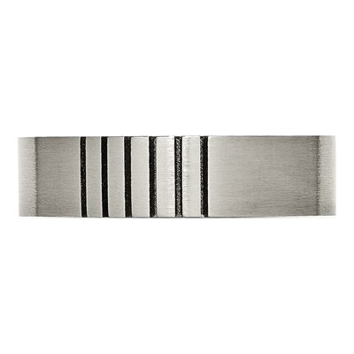 Titanium 6mm Flat Grooved Wedding Band – view 4