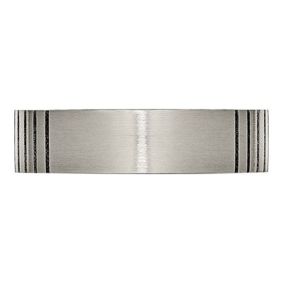 Titanium 6mm Flat Grooved Wedding Band – view 5