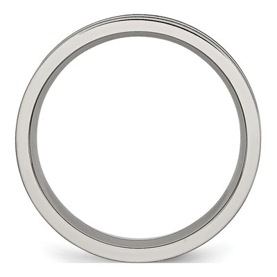 Titanium 6mm Grooved Wedding Band – view 4