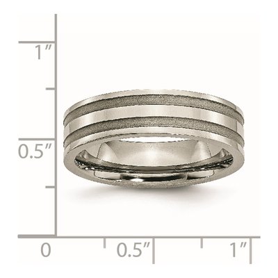 Titanium 6mm Grooved Wedding Band – view 8