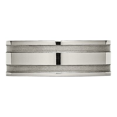 Titanium 8mm Grooved Wedding Band – view 5