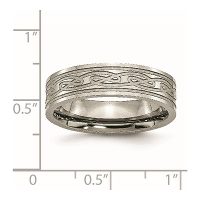 Titanium 6mm Celtic Knot Comfort-Fit Wedding Band – view 8