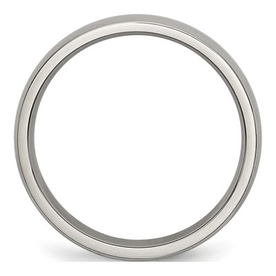 Titanium 4mm Half Round Comfort-Fit Wedding Band – view 4